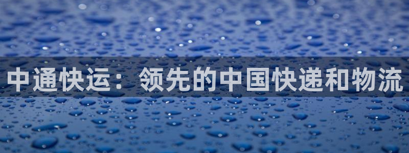 28圈能赢钱吗：中通快运：领先的中国