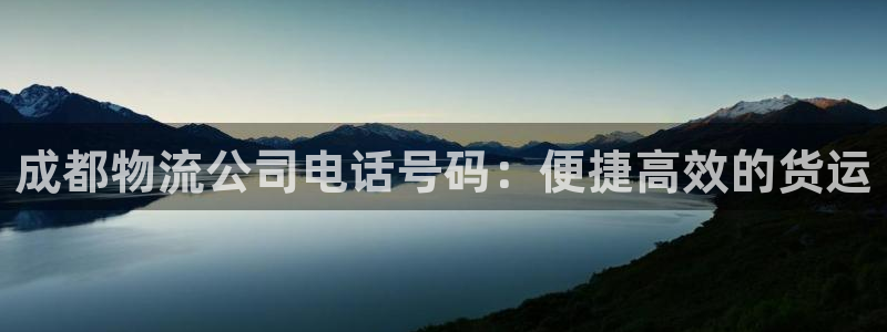 28圈官网预测：成都物流公司电话号码